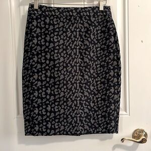 Banana Republic Leopard brocade pencil skirt